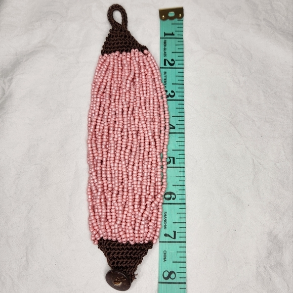 Vintage pink coral bead bracelet - Picture 4 of 6